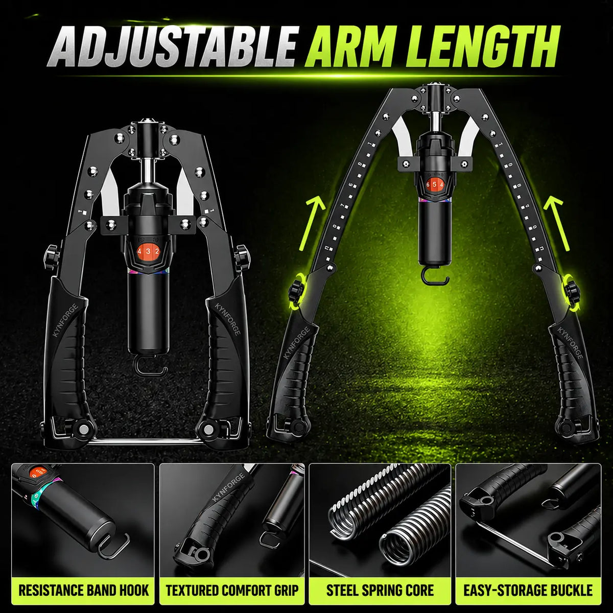 KYNFORGE® Muscle Trainer | Adjustable Hydraulic Resistance 10–200 kg